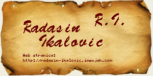 Radašin Ikalović vizit kartica